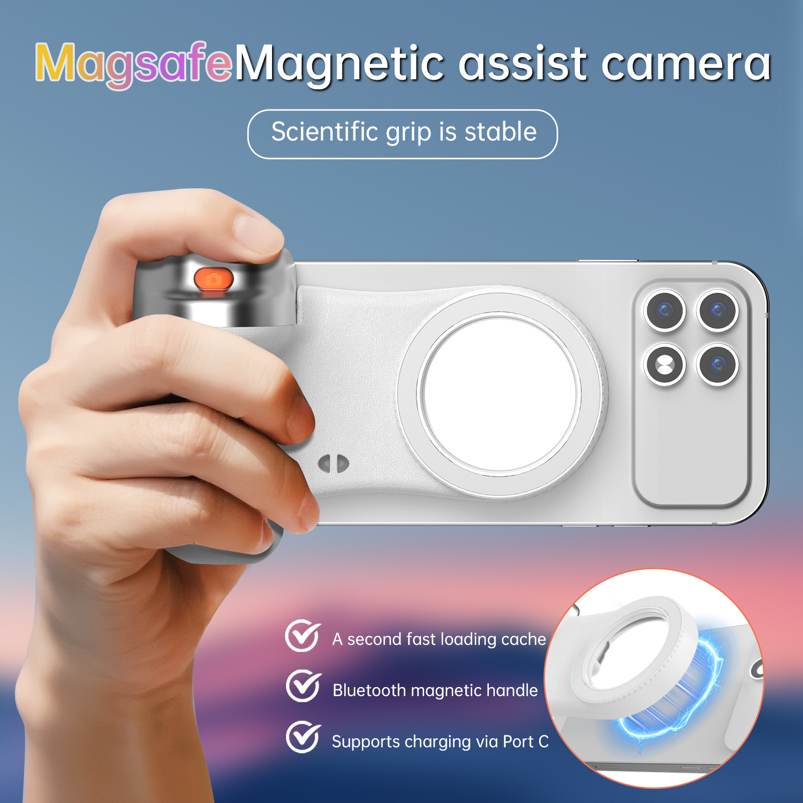 Photography Lighting Assistant - مقبض جديد لتثبيت الهاتف المحمول مع