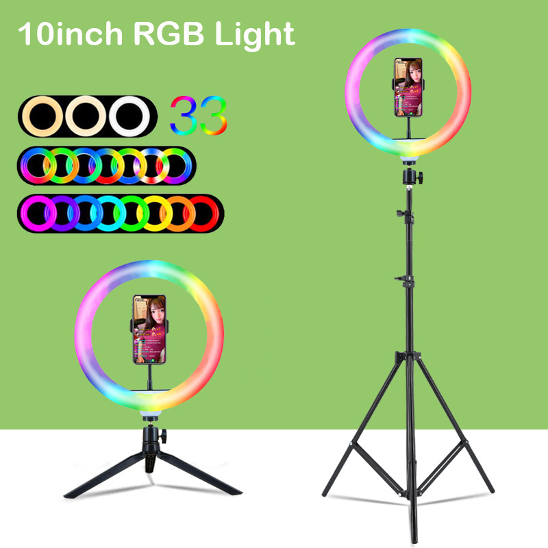 Photography Lighting Youtube - إضاءة حلقية RGB بقطر 10 بوصات