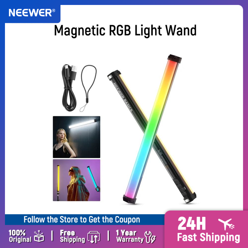 Photography Lighting Youtube - NEEWER Basics عصا إضاءة RGB مغناطيسية