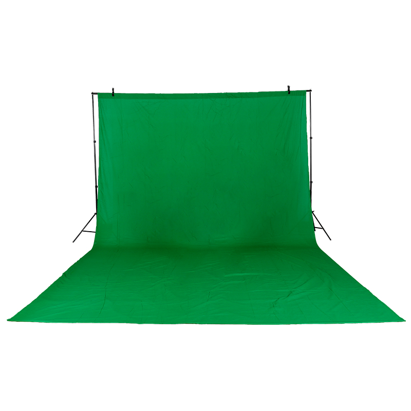 Photography Lighting Kit With Backdrop - 3m X 6m /9.8ftX19.6ft القطن Chromakey