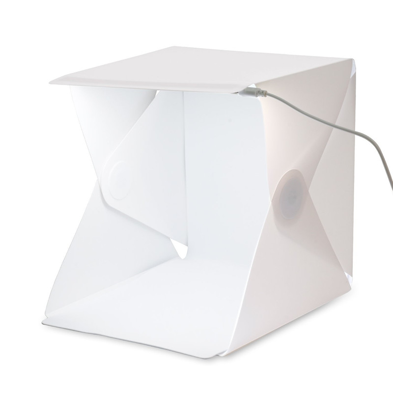 Photography Lighting Kit With Backdrop - صندوق استوديو تصوير محمول صغير مع