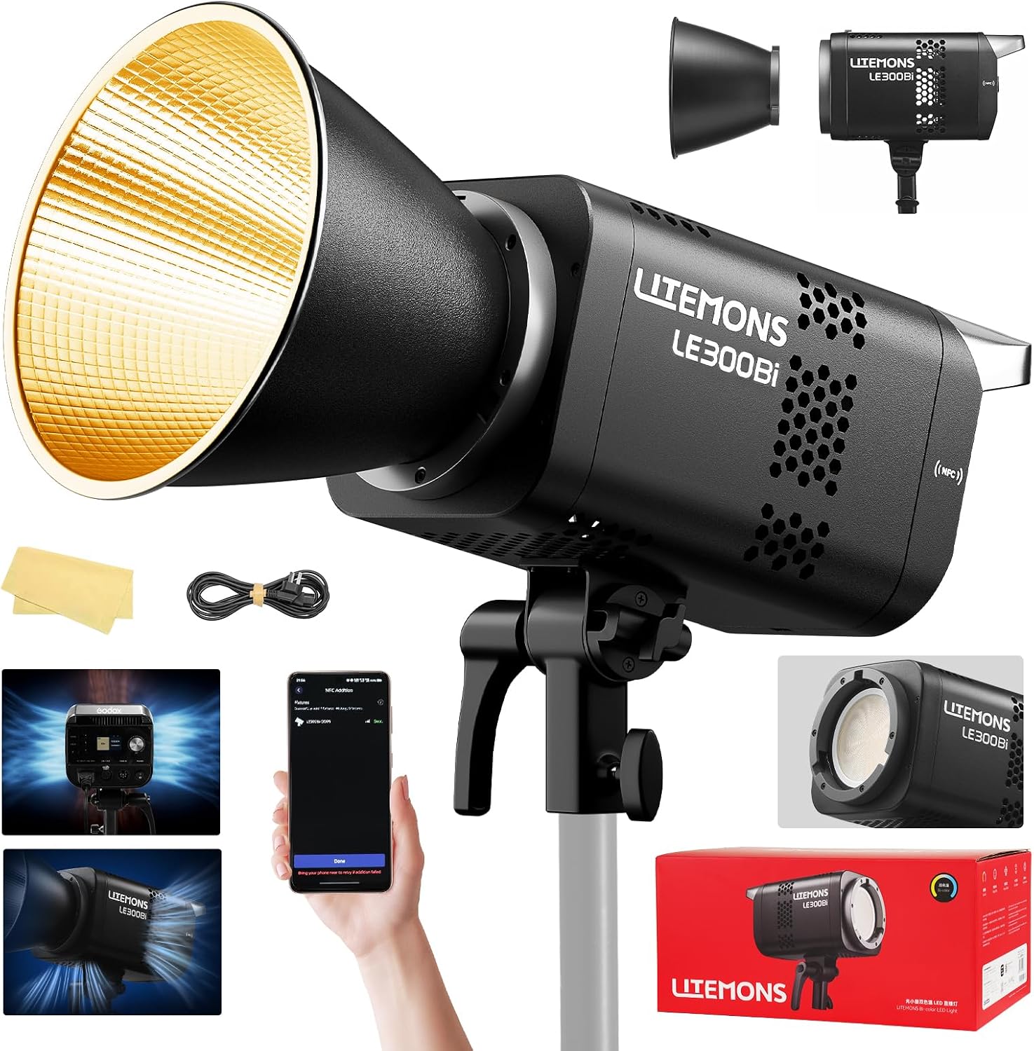 Photography Video Lighting Kit - مجموعة إضاءة فيديو LED RGB، 3