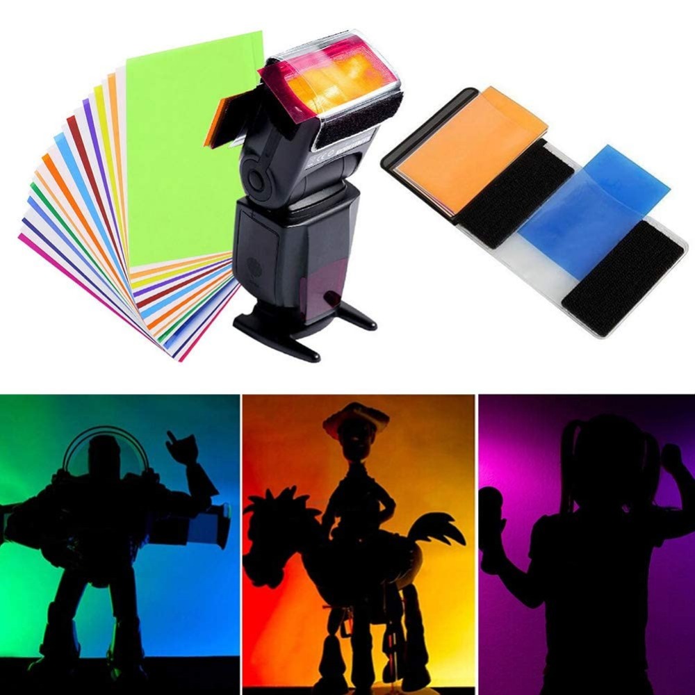 Photography Lighting Flash - طقم فلاتر إضاءة للكاميرا بـ 12