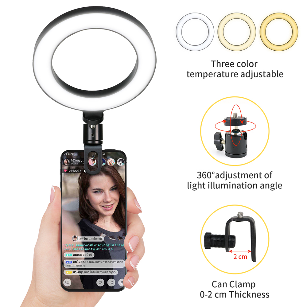 Photography Lighting Youtube - ضوء فيديو LED بحجم 16 سم
