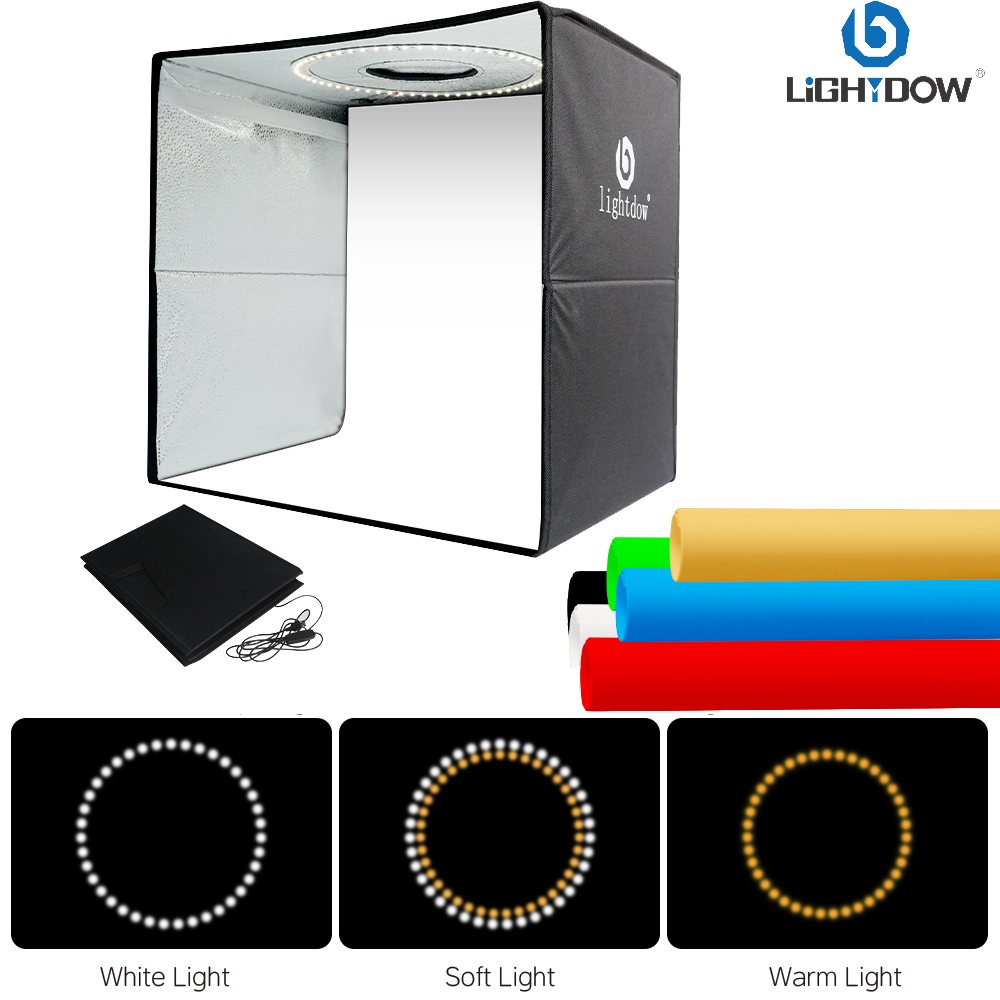 Photography Lighting Kit With Backdrop - Lightdow Photo Studio Light Box Kit
