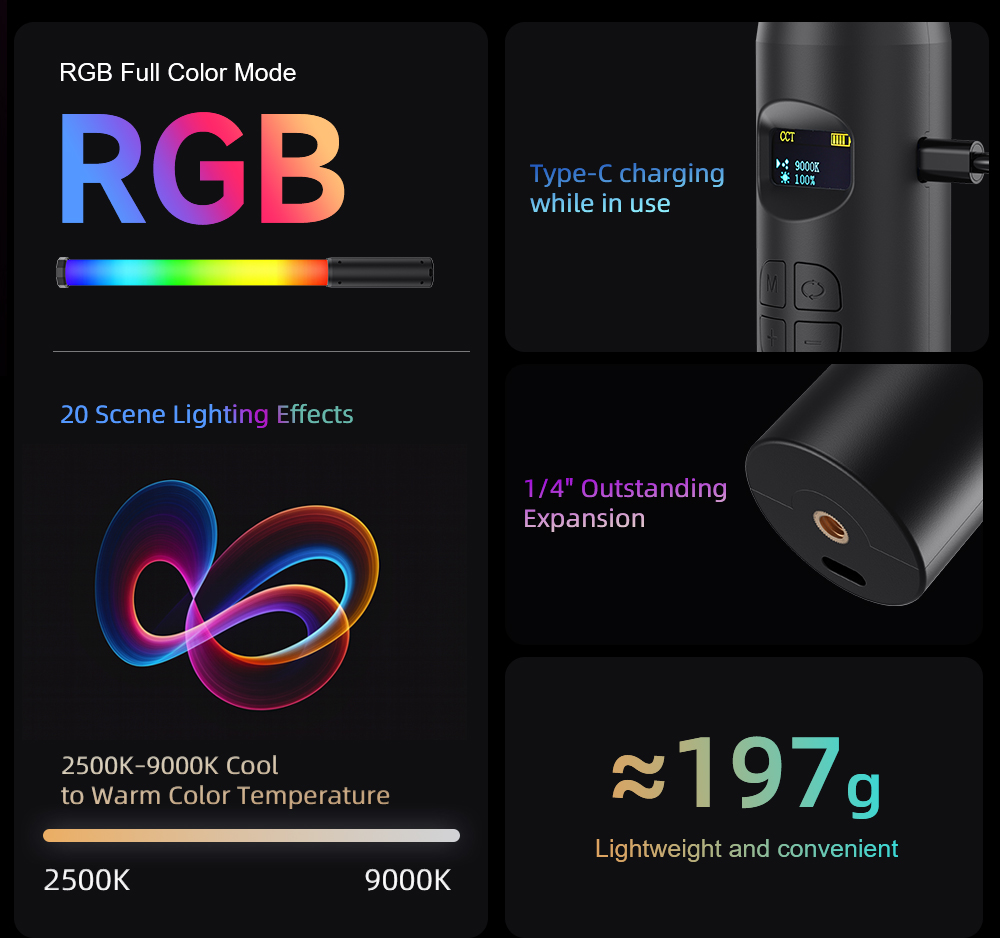 ضوء فيديو LUXCEO P300 RGB بقوة - مراجعة Photography Lighting Youtube وسعره