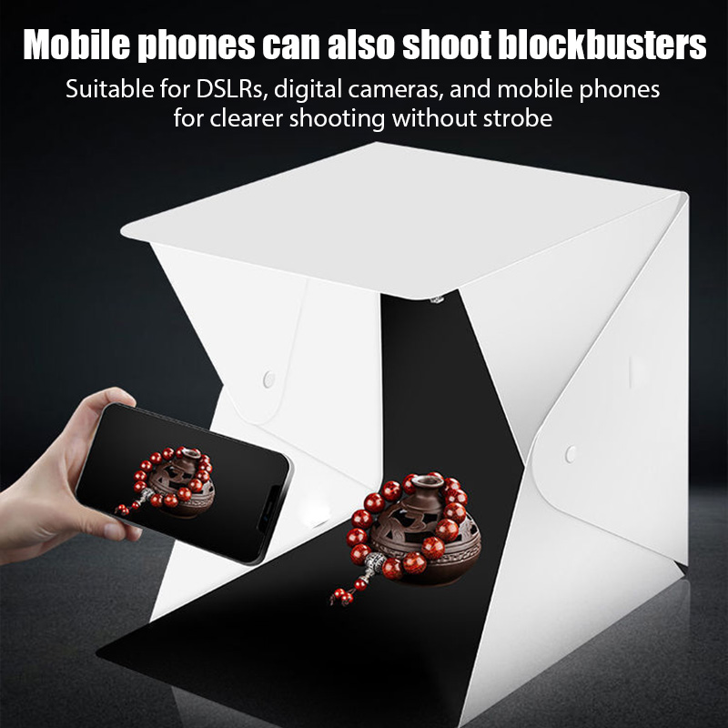 صندوق إضاءة محمول قابل للطي لل - مراجعة Photography Lighting Kit With Backdrop وسعره