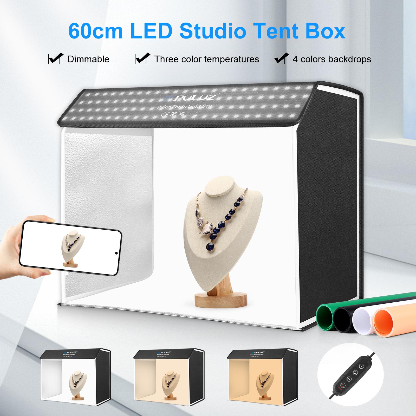 PULUZ 60x40 سنتيمتر صور إضاءة  - مراجعة Photography Lighting Kit With Backdrop وسعره