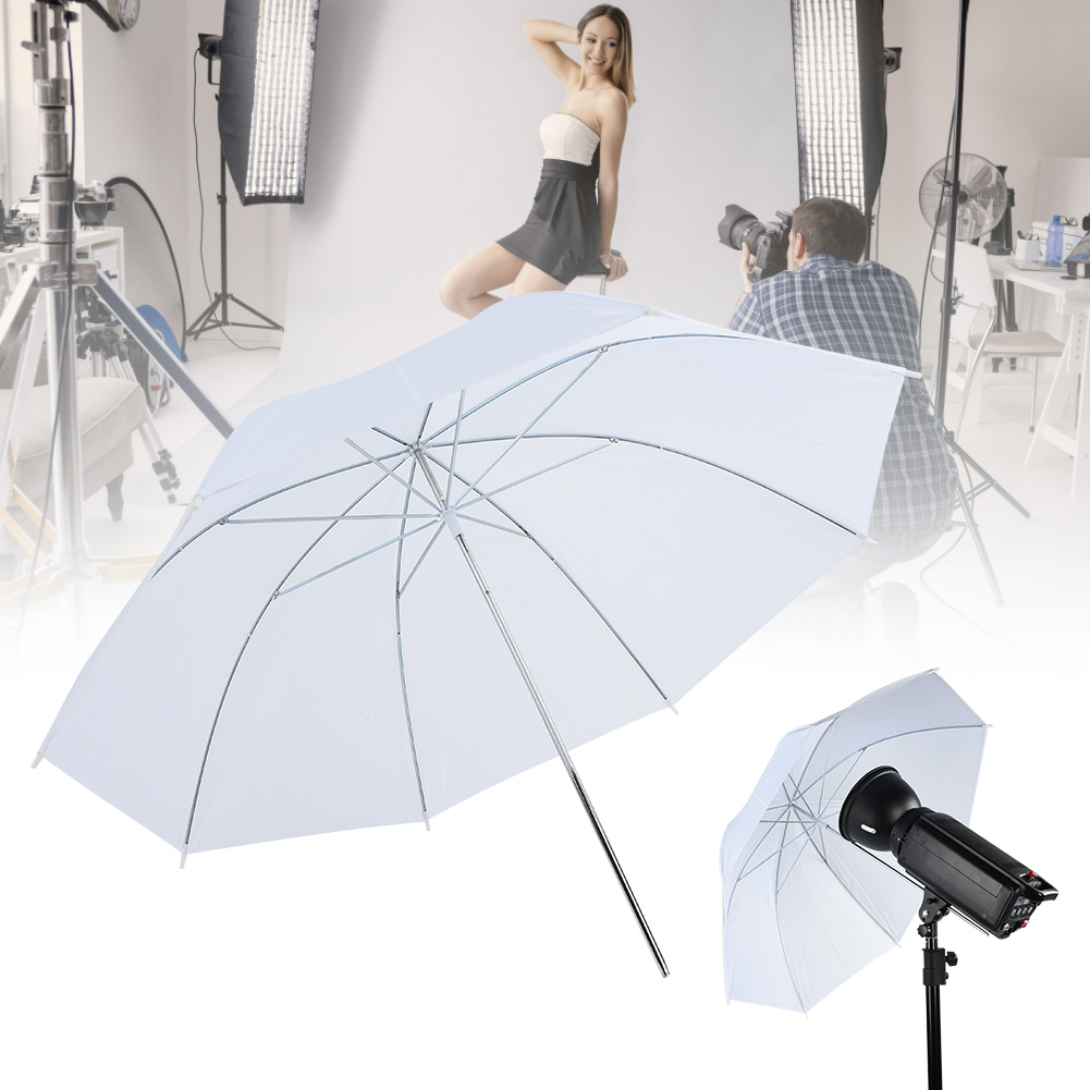 مظلة ناعمة بيضاء شفافة مقاس 33 - مراجعة Photography Lighting Flash وسعره