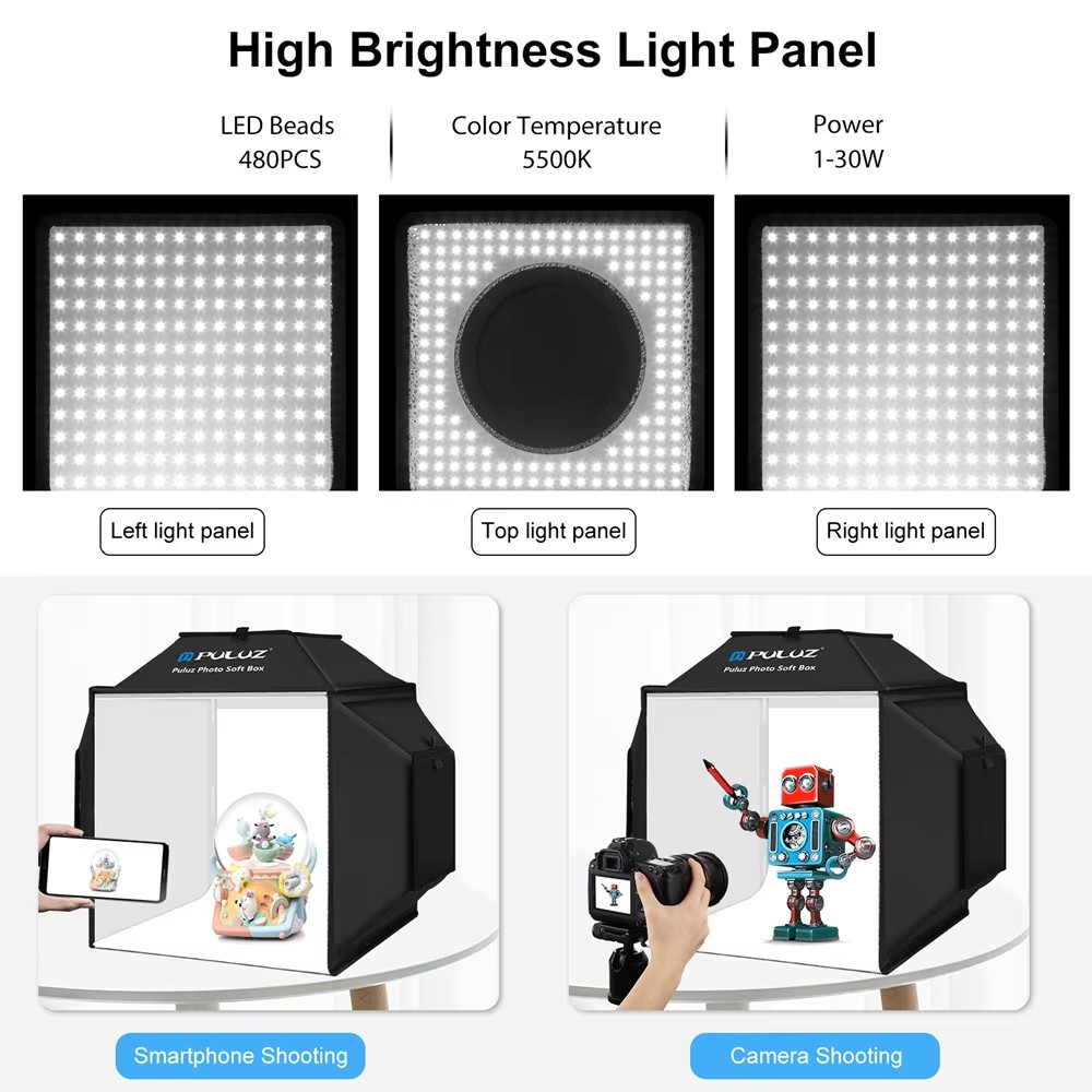40 سنتيمتر للطي التصوير استودي - مراجعة Photography Lighting Kit With Backdrop وسعره