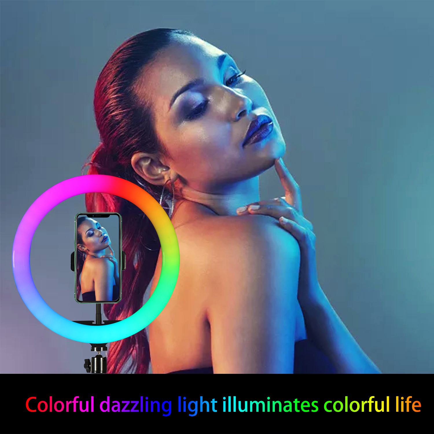 إضاءة حلقية RGB بقطر 10 بوصات  - مراجعة Photography Lighting Youtube وسعره