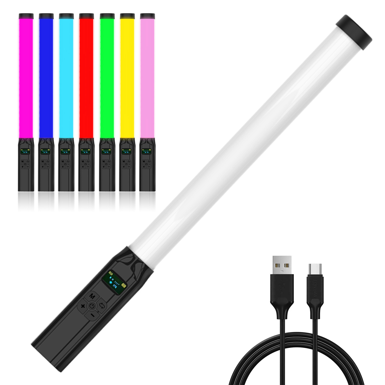 50 سنتيمتر RGB عصا ضوء عصا خفي - مراجعة Photography Lighting Youtube وسعره