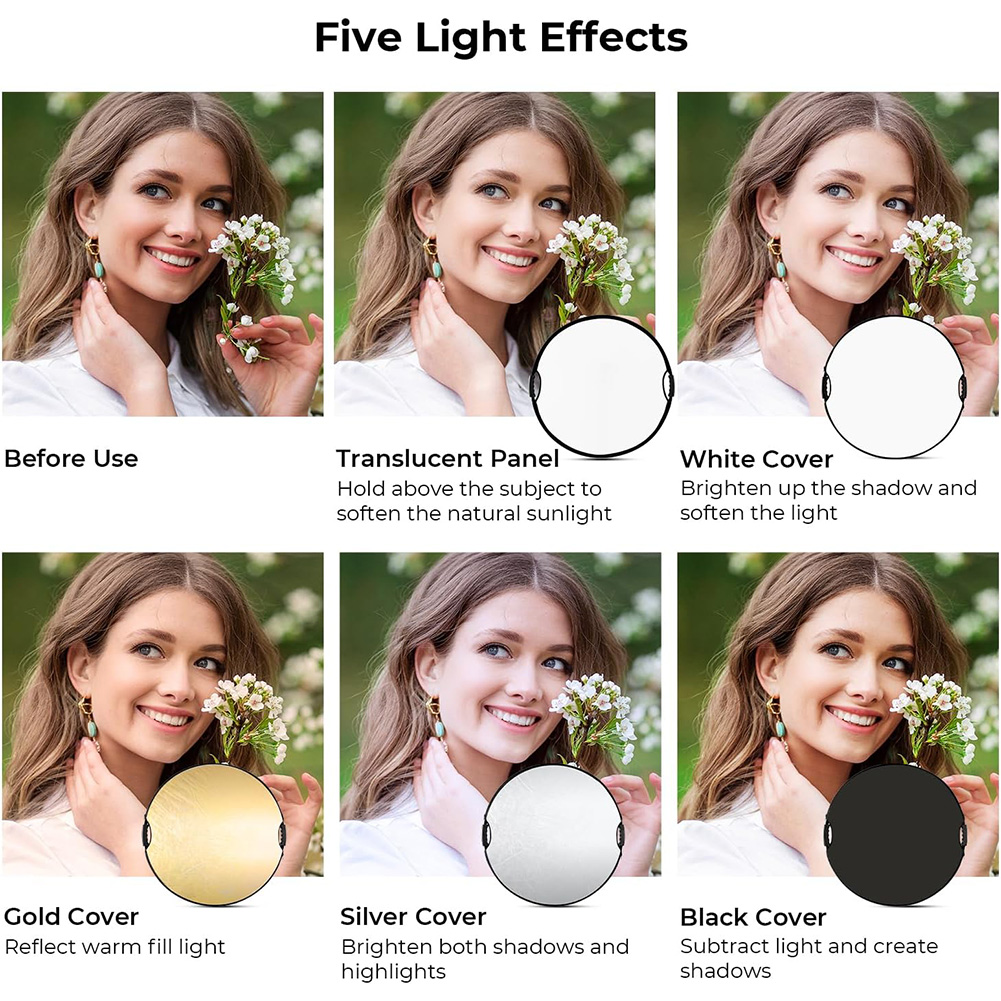 عاكس ضوء قابل للطي من MYOBO مع - مراجعة Photography Lightning وسعره