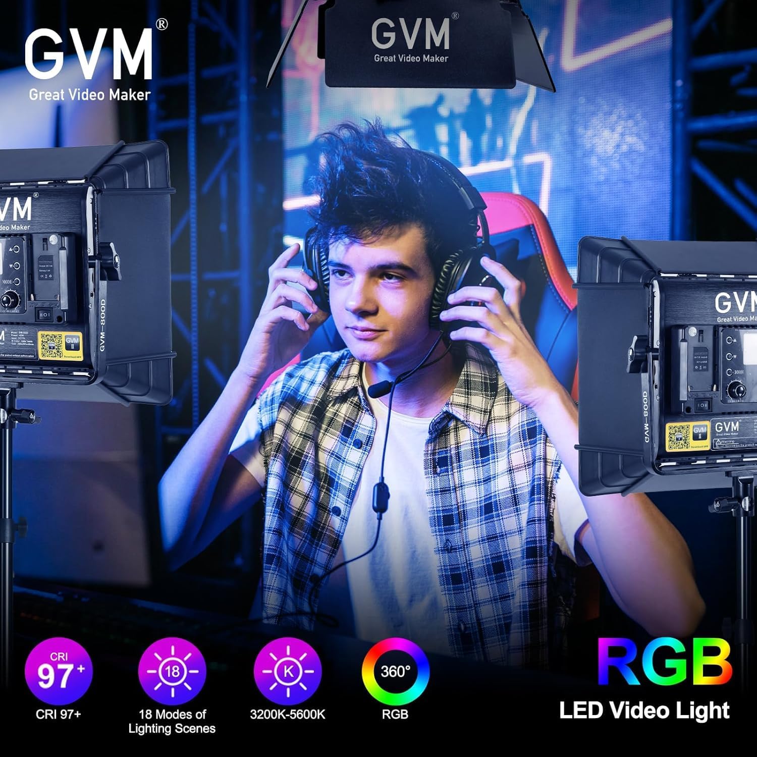 مجموعة إضاءة فيديو LED RGB، 3  - مراجعة Photography Video Lighting Kit وسعره
