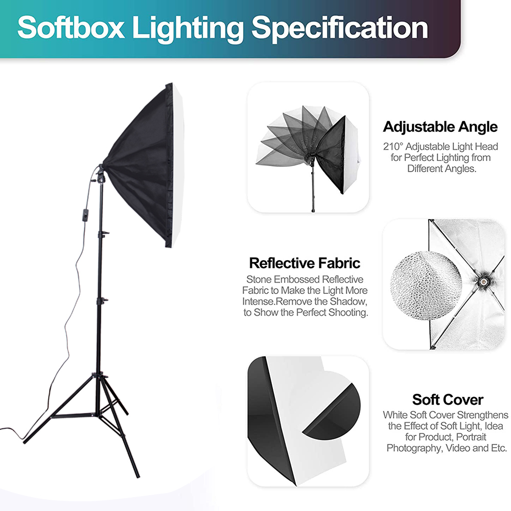مجموعة معدات استوديو الصور الف - مراجعة Photography Lighting Kit With Backdrop وسعره
