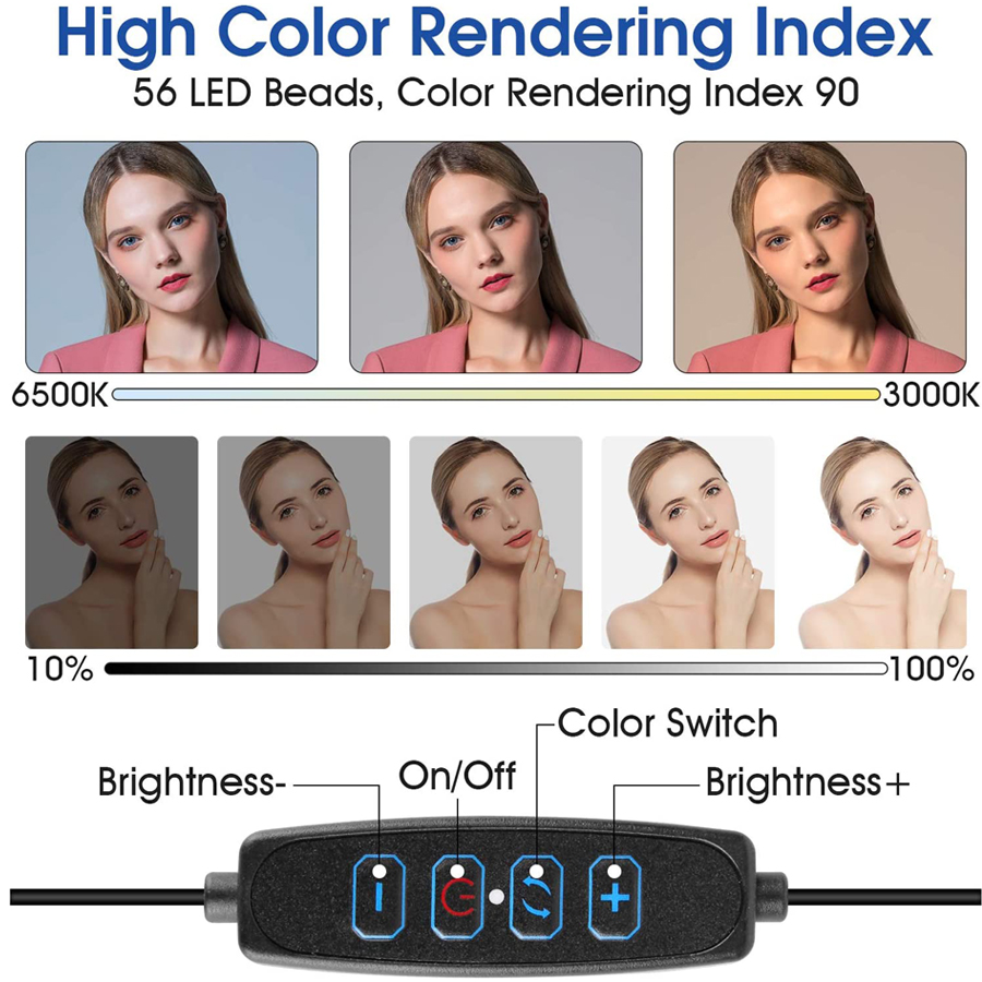 ضوء فيديو LED بحجم 16 سم مع حا - مراجعة Photography Lighting Youtube وسعره