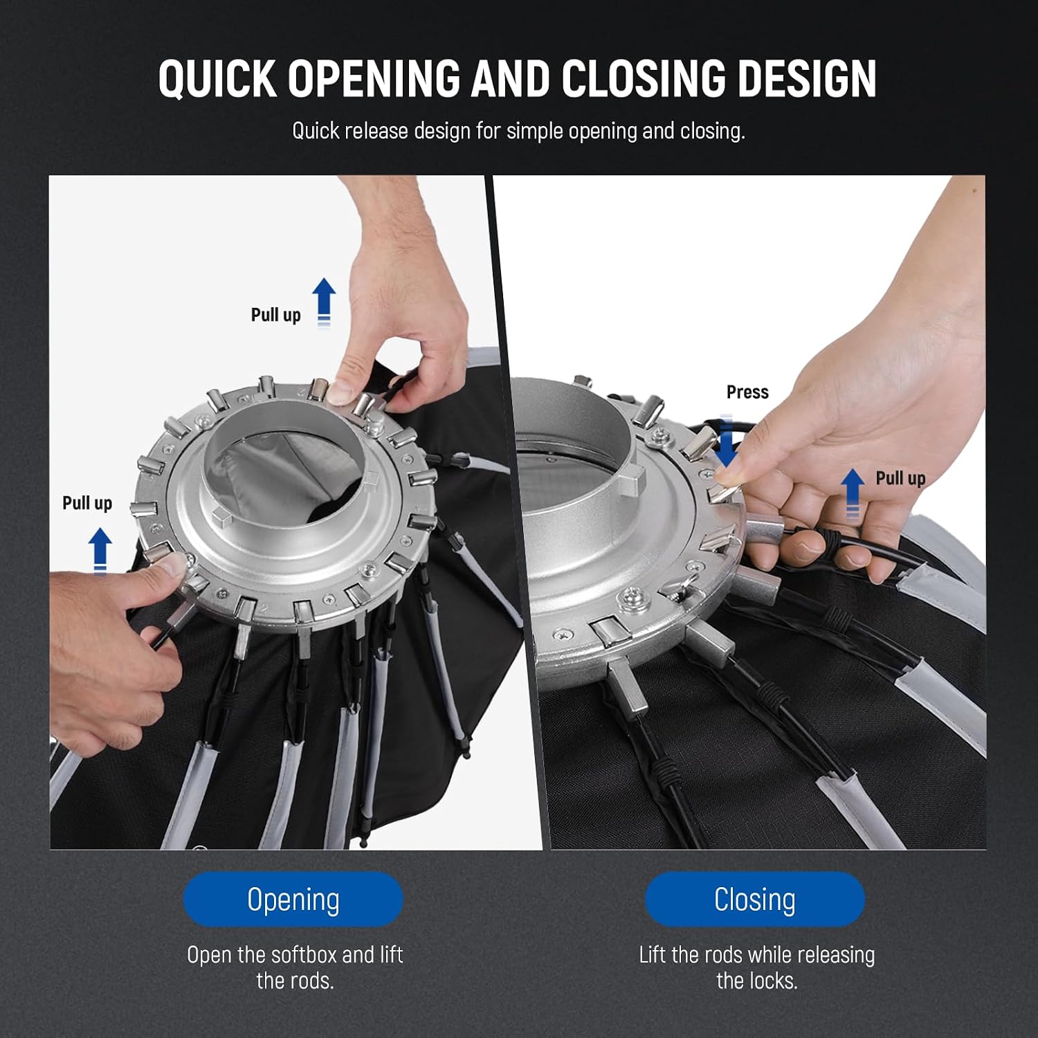 صندوق إضاءة بارابولي مع قاعدة  - مراجعة Photography Video Lighting Kit وسعره