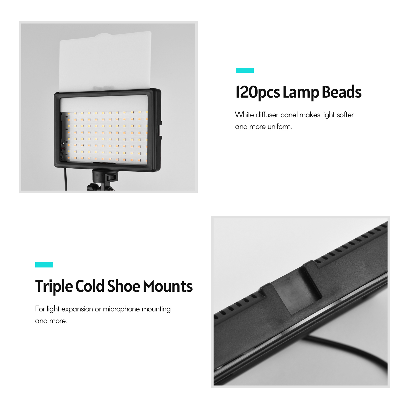 Andoer-LED مجموعة إضاءة الفيدي - مراجعة Photography Video Lighting Kit وسعره