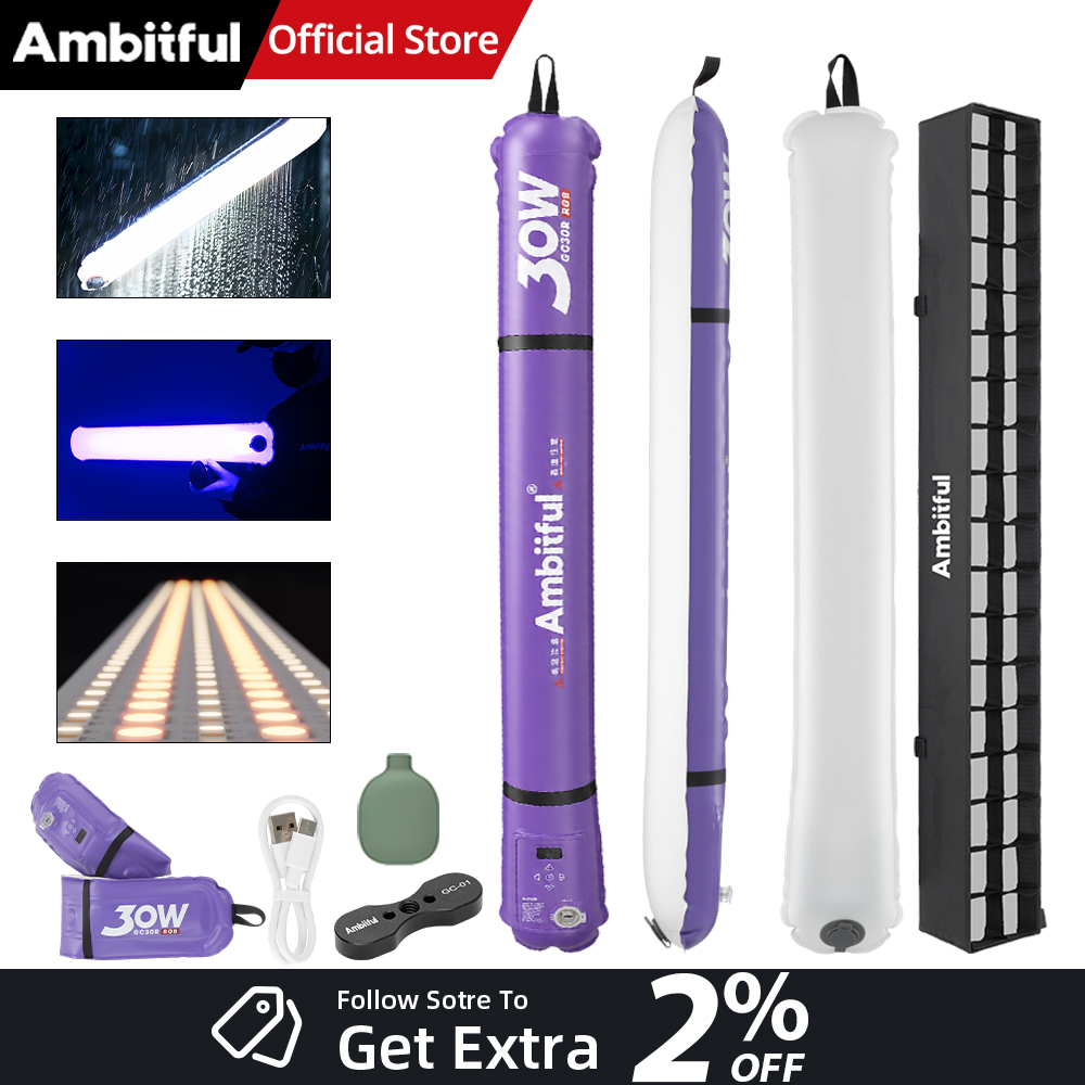 ضوء LED مرن AMBITFUL GC30R-P G - مراجعة Photography Lighting Youtube وسعره