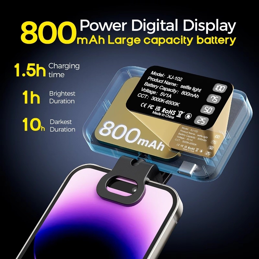 ضوء سيلفي LED بسعة 800/1000 مل - مراجعة Photography Lighting Flash وسعره