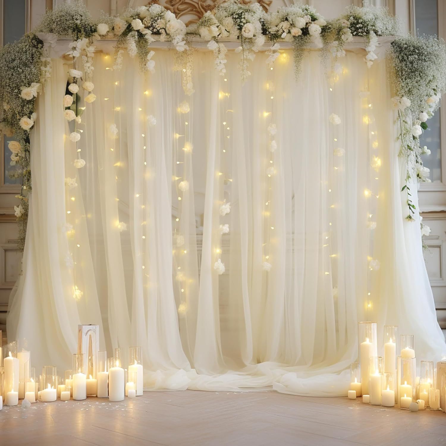 مجموعة خلفية من التول للزفاف،  - مراجعة Photography Video Lighting Kit وسعره
